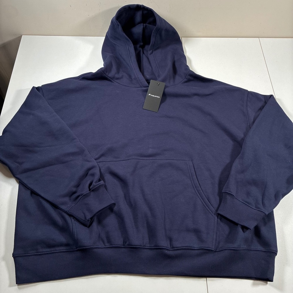NEW Fabletics Cozy Fleece Hoodie Women 3X Navy Blue Pullover